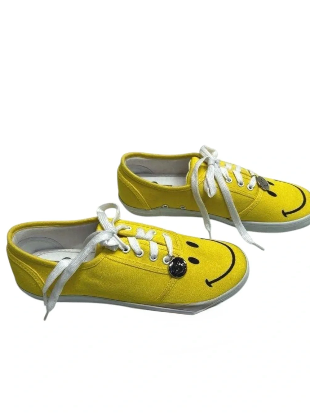 The Bradford Exchange Yellow Smiley Canvas Sneakers